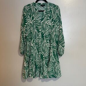 Rachel Zoe Green Leaf Print Dress